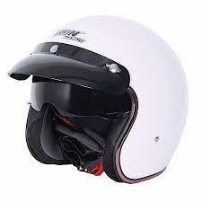 Casco Iron Racing 3/4 Choper Blanco Talla L