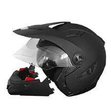 Casco Abierto Multifuncion Negro Mate R7